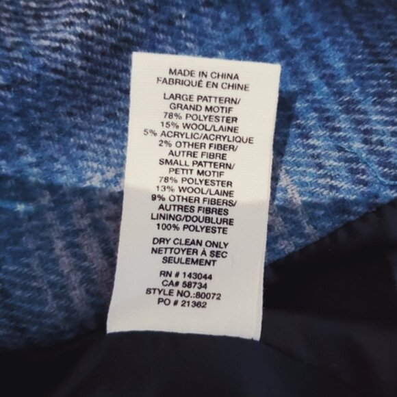 AVEC LES FILLES Tartan Plaid Patchwork Over Coat Blazer - Picture 9 of 15